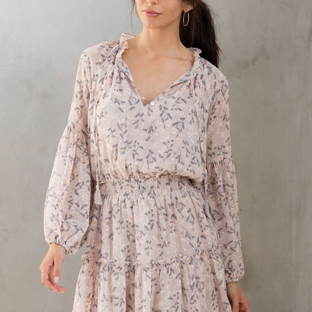 Lovestitch Blush Floral Long Sleeve Dress